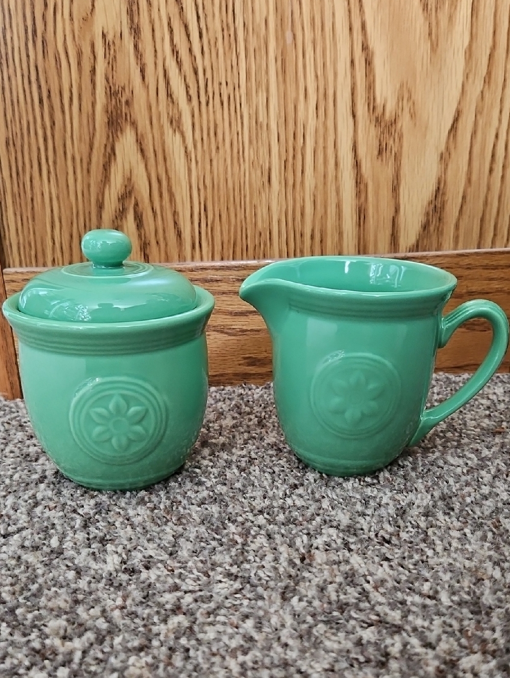 ONIEDA DINNERWARE Covered Sugar and Creamer Set Petals Willow